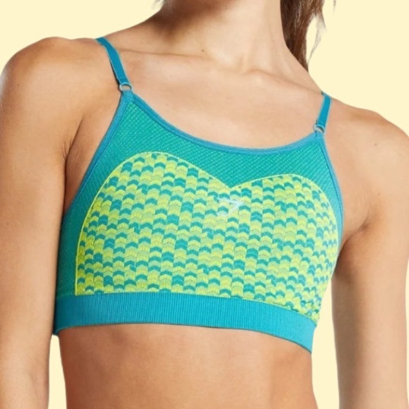 Gymshark Seamless strap yoga athletic lightweight padded stretch sport bra XS - Picture 1 of 3